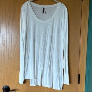 Stella Carakasi Cream Long Sleeve Asymmetrical Blouse